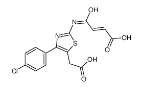 (Z)-4-[[5-(carboxymethyl)-4-(4-chlorophenyl)-1,3-thiazol-2-yl]amino]-4-oxobut-2-enoic acid Structure