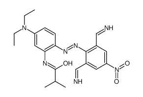 N-[5-(diethylamino)-2-[(2,6-dimethanimidoyl-4-nitrophenyl)diazenyl]phenyl]-2-methylpropanamide结构式