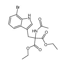 3-[2-acetamido-2,2-bis(ethoxycarbonyl)ethyl]-7-bromoindole Structure