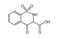2H-1,2-benzothiazin-4(3H)one-3-carboxylic acid 1,1-dioxide结构式