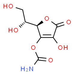 D-erythro-Hex-2-enonic acid, gamma-lactone, 3-carbamate (9CI) Structure