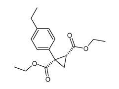 diethyl (1S,2R)-1-(4-ethylphenyl)cyclopropane-1,2-dicarboxylate Structure