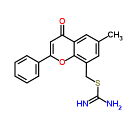 (6-Methyl-4-oxo-2-phenyl-4H-chromen-8-yl)methyl carbamimidothioate结构式