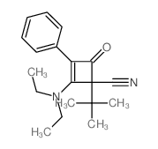 2-diethylamino-4-oxo-3-phenyl-1-tert-butyl-cyclobut-2-ene-1-carbonitrile结构式