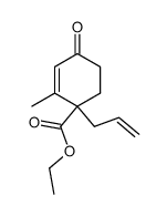 ethyl 2-methyl-4-oxo-1-(prop-2'-enyl)cyclohex-2-ene-1-carboxylate结构式