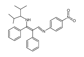 1-(2,4-Dimethyl-3-pentyl-amino)-3-(4-nitrophenylimino)-1,2-diphenyl-1-propen Structure