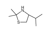 Thiazolidine, 2,2-dimethyl-4-(1-methylethyl)-, (4S)- (9CI) Structure