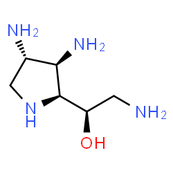 D-Glucitol,2,3,6-triamino-1,2,3,4,6-pentadeoxy-1,4-imino- (9CI)结构式