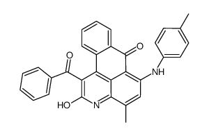 1-benzoyl-4-methyl-6-[(4-methylphenyl)amino]-3H-dibenz[f,ij]isoquinoline-2,7-dione结构式