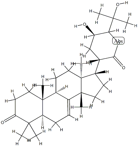 (13α,14β,17α,20S,23R)-23,24,25-Trihydroxy-3-oxolanost-7-en-21-oic acid δ-lactone picture