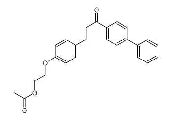 2-[4-[3-oxo-3-(4-phenylphenyl)propyl]phenoxy]ethyl acetate Structure