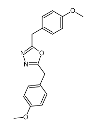 2,5-bis(4-methoxybenzyl)-1,3,4-oxadiazole结构式