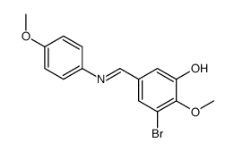 3-bromo-2-methoxy-5-[(4-methoxyphenyl)iminomethyl]phenol结构式