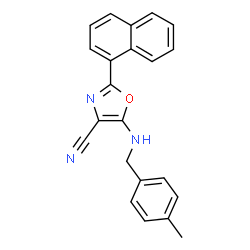 5-[(4-methylbenzyl)amino]-2-(naphthalen-1-yl)-1,3-oxazole-4-carbonitrile结构式