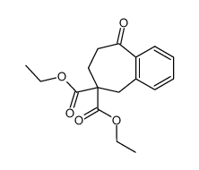 8,8-bisethoxycarbonyl-6,7,8,9-tetrahydrobenzocyclohepten-5-one结构式