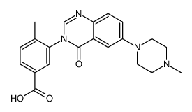 4-methyl-3-[6-(4-methyl-piperazin-1-yl)-4-oxo-4H-quinazolin-3-yl]-benzoic acid结构式