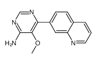 5-methoxy-6-(quinolin-7-yl)-pyrimidin-4-amine结构式