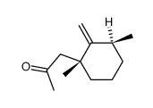 1-((1R,3S)-1,3-Dimethyl-2-methylene-cyclohexyl)-propan-2-one结构式