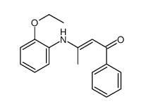 3-(2-ethoxyanilino)-1-phenylbut-2-en-1-one结构式