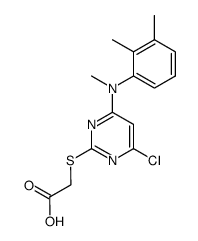 ({4-chloro-6-[methyl(2,3-dimethylphenyl)amino]-2-pyrimidinyl}thio)acetic acid Structure