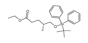 ethyl (R)-5-((tert-butyldiphenylsilyl)oxy)-4-methylpentanoate结构式