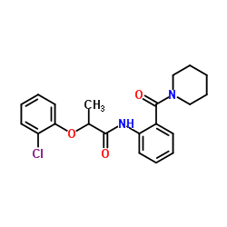 2-(2-Chlorophenoxy)-N-[2-(1-piperidinylcarbonyl)phenyl]propanamide结构式
