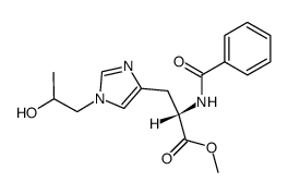 N(α)-benzoyl-N(τ)-(2-hydroxypropyl)histidine methyl ester结构式