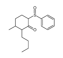 6-(benzenesulfinyl)-2-butyl-3-methylcyclohexan-1-one结构式