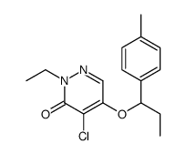4-chloro-2-ethyl-5-[1-(4-methylphenyl)propoxy]pyridazin-3-one结构式