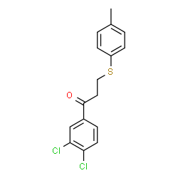 1-(3,4-DICHLOROPHENYL)-3-[(4-METHYLPHENYL)SULFANYL]-1-PROPANONE结构式