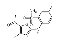 2-[(5-acetyl-4-methyl-1,3-thiazol-2-yl)amino]-5-methylbenzenesulfonamide Structure
