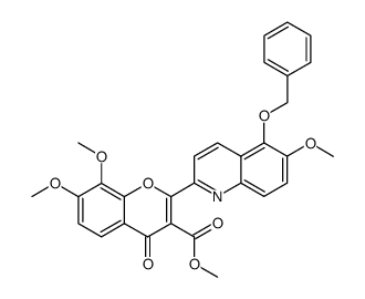 7,8-Dimethoxy-3-(methoxycarbonyl)-2-<5-(benzyloxy)-6-methoxy-2-quinolyl>-4H-benzopyran-4-one Structure