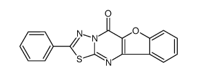 2-phenyl-5H-benzofuro[3,2-d][1,3,4]thiadiazolo[3,2-a]pyrimidin-5-one结构式