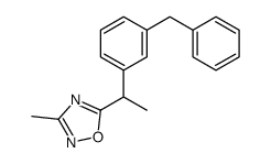 5-[1-(3-benzylphenyl)ethyl]-3-methyl-1,2,4-oxadiazole结构式