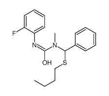1-[butylsulfanyl(phenyl)methyl]-3-(2-fluorophenyl)-1-methylurea Structure
