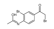 N-[2-bromo-4-(2-bromoacetyl)phenyl]acetamide Structure