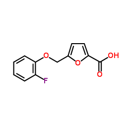 5-[(2-Fluorophenoxy)methyl]-2-furoic acid结构式