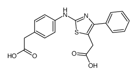 2-[4-[[5-(carboxymethyl)-4-phenyl-1,3-thiazol-2-yl]amino]phenyl]acetic acid结构式