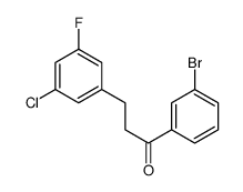 3'-BROMO-3-(3-CHLORO-5-FLUOROPHENYL)PROPIOPHENONE结构式