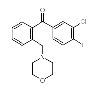 3'-CHLORO-4'-FLUORO-2-MORPHOLINOMETHYL BENZOPHENONE Structure