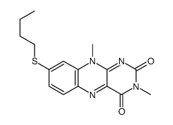 8-butylsulfanyl-3,10-dimethylbenzo[g]pteridine-2,4-dione结构式