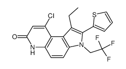9-Chloro-1-ethyl-2-thien-2-yl-3-(2,2,2-trifluoroethyl)-3,6-dihydro-pyrrolo[3,2-f]quinolin-7-one Structure
