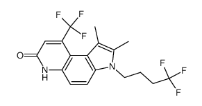 1,2-Dimethyl-3-(4,4,4-trifluorobutyl)-9-trifluoromethyl-3,6-dihydro-pyrrolo[3,2-f]-quinolin-7-one Structure