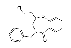 4-benzyl-2-(2-chloroethyl)-2,3-dihydro-1,4-benzoxazepin-5-(4H)-one结构式