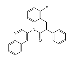5-fluoro-3-phenyl-1-quinolin-3-yl-3,4-dihydroquinolin-2-one结构式