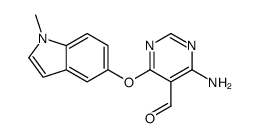 4-amino-6-(1-methylindol-5-yl)oxypyrimidine-5-carbaldehyde Structure