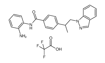 4-(1-(1H-indazol-1-yl)propan-2-yl)-N-(2-aminophenyl)benzamide trifluoroacetate结构式