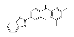 N-[4-(1,3-benzothiazol-2-yl)-2-methylphenyl]-4,6-dimethylpyrimidin-2-amine结构式