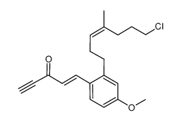 (1E)-1-(2-(7-chloro-4-methylhept-3-enyl)-4-methoxyphenyl)pent-1-en-4-yn-3-one Structure