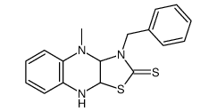 4-methyl-3-benzyl-2,3,3a,4,9,9a-hexahydrothiazolo<4,5-b>quinoxaline-2-thione结构式